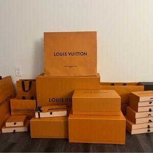 Louis Vuitton boxes and bags